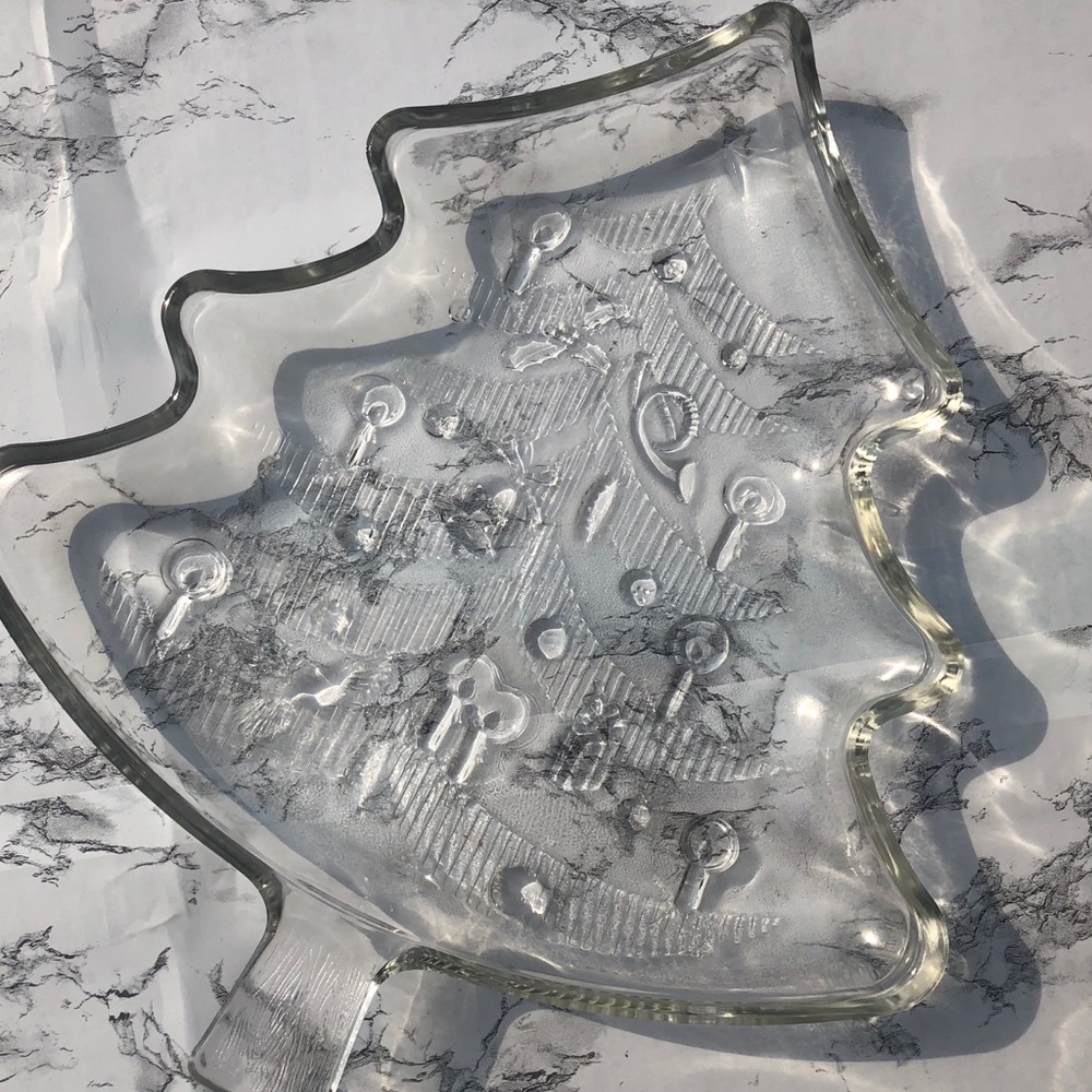 Borgonovo Italian Glass Christmas Tray